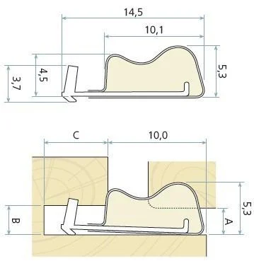 Uszczelka przylgowa QL3072 – ceratowo-piankowa, biała RAL 9003
